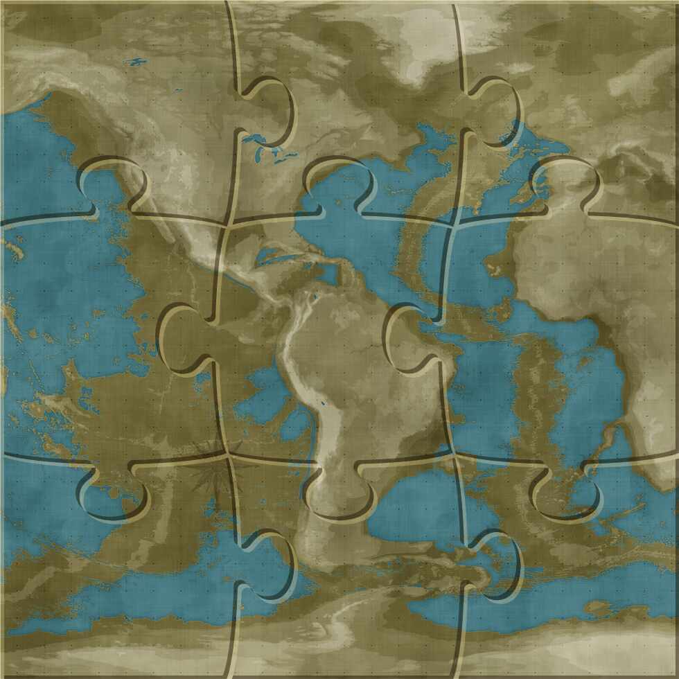 Dried World Map: preview